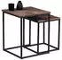 M2 Kollektion Alabama 2-Satztisch recyceltes Massivholz/Metall, Braun/Schwarz (221903)