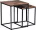 M2 Kollektion Alabama 2-Satztisch recyceltes Massivholz/Metall, Braun/Schwarz (221903)