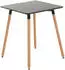 CLP Viborg Esstisch MDF-Tischplatte Buchenholzgestell schwarz 60cm (202780401)