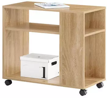 SoBuy FBT34-N Beistelltisch mit Rollen, Holzwerkstoff, Natur, 70x60x35cm (FBT34-N)