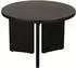 byLIVING Round Couchtisch Massivholz Akazie, schwarz, Ø60cm H41cm (86806829-0)