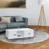 MCW Couchtisch N89 3D-Design Melamin Holz, 100x43x60cm, weiß (MCW-N89)