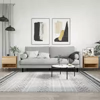 vidaXL Couchtische 2 Stk. Hochglanz-Wei&szlig; 50x46x50 cm Holzwerkstoff