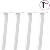 vidaXL Couchtischbeine 4 Stk. Wei&szlig; 30 cm Stahl