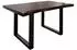 Massivmoebel24 FREEFORM 5 Baumkantentisch Akazie Massivholz 140x90x77cm braun / U-Beine anthrazit (09-104-824-1201)
