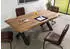 Massivmoebel24 Freeform 5 Baumkantentisch Sheesham 200x100x77cm natur gebeizt, X-Beine anthrazit (09-110-834-5215)