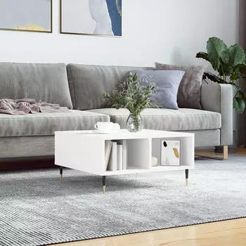 vidaXL Couchtisch Wei&szlig; 60x60x30cm Holzwerkstoff (827028)
