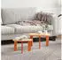 vidaXL Couchtisch 2er-Set Massivholz Kiefer Wachsbraun (873561)