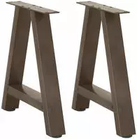vidaXL Couchtischbeine A-Form 2 Stk. 38x(42-43) cm Stahl
