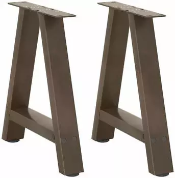 vidaXL Couchtischbeine A-Form 38x(42-43)cm Stahl, 2 Stk. (4012831)