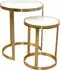 Home Affaire Beistelltisch-Set 2-teilig, Marmorplatte, goldfarben