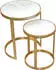 Home Affaire Beistelltisch-Set 2-teilig, Marmorplatte, goldfarben