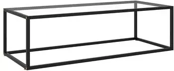 vidaXL Couchtisch Hartglas Schwarz 120x60x35cm (322883)