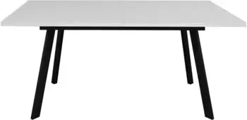 M&auml;usbacher Imola Esstisch ausziehbar, Glas Kreidegrau, 160x90cm