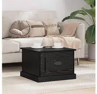 vidaXL Couchtisch Schwarz Eichen-Optik 50 x 50 x 35 cm Holzwerkstoff