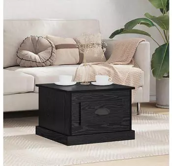 vidaXL Couchtisch Schwarz Eichen-Optik 50x50x35cm Holzwerkstoff (881372)