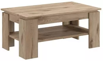 Inn.Furn Selen Couchtisch mit Ablage, Holzwerkstoff Eiche, 100x60cm