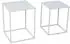 Svita THEMI Couchtisch 2er Set Metall Weiß, 35x45x35cm (800000613472)