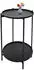 Spetebo Beistelltisch Metall schwarz rund 2 Ablagen klappbar 48x28cm (4828)