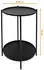 Spetebo Beistelltisch Metall schwarz rund 2 Ablagen klappbar 48x28cm (4828)