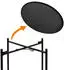 Spetebo Beistelltisch Metall schwarz rund 2 Ablagen klappbar 48x28cm (4828)