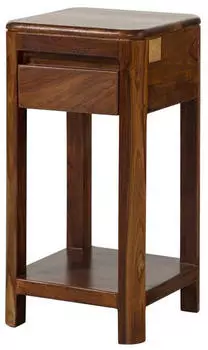 Massivmoebel24 Toronto Beistelltisch Sheesham 30x30x60cm walnuss gewachst (09-100-665-1012)