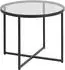 Actona Cross Beistelltisch Rauchglas Schwarz Ø55cm H45cm (27586)
