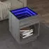 vidaXL Couchtisch mit Infinity-LED, Schwarz, 70x50x50cm