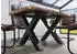 Massivmoebel24 Freeform 5 Baumkantentisch Sheesham 160x90x77 natur sandgestrahlt, X-Beine anthrazit (09-106-834-3212)