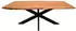Mr. Deko Catania Baumkantentisch Akazienholz 200x100cm Cross-Gestell (BL60225)