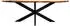 Mr. Deko Catania Baumkantentisch Akazienholz 200x100cm Cross-Gestell (BL60225)