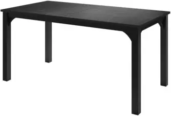 Mirjan24 Focus 160 Esstisch Stahl, ausziehbar, Schwarz (Focus 160)
