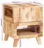 vidaXL Beistelltisch mit Regal Braun 40x40x49cm Massives Mangoholz