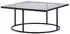 ebuy24 Skanör Couchtisch Glas/Stahl Schwarz 90x90x42cm