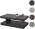 Mendler HWC-A32 Couchtisch 3D-Struktur schwarze Eicheoptik 110x60x40cm (HWC-A32)
