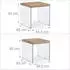 Relaxdays Satztisch 2er Set, Holz & Glas, 40-45cm hoch (10023134)