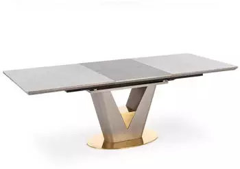 designimpex Esstisch HA-777 Grau Marmoroptik Gold ausziehbar 160&ndash;220cm (HA-777)