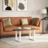 vidaXL Couchtischbeine U-Form 2 Stk. Stahl Weiß 38x(42-43)cm (4013153)
