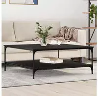 vidaXL Couchtisch Schwarz Eichen-Optik 100 x 100 x 40 cm Holzwerkstoff