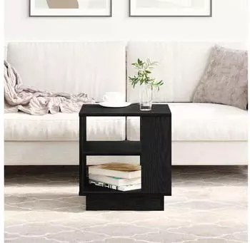 vidaXL Couchtisch Schwarz Eichen-Optik 40x40x43cm Holzwerkstoff (862715)
