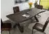 Massivmoebel24 Freeform 5 Baumkantentisch Mango 200x100x77cm grau lackiert, X-Beine anthrazit (09-110-844-2114)