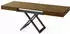 WFL GROUP Cavetta U Couchtisch höhenverstellbar ausziehbar 120-200x80x27-76cm Lefkas Eiche