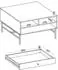 Selsey Oktio Couchtisch mit Schublade, Metall, Schwarz-Graphit, 100cm (Oktio)