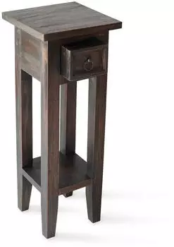 Garden Pleasure PADEA Beistelltisch Mahagoni Massivholz Braun 25x25x67cm