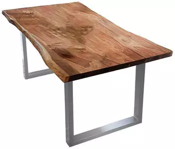 Kawola LORE Esstisch Massivholz Baumkante Akazie nussbaum 200x100cm