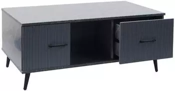 MCW Couchtisch N89 Marmor-Optik grau, Melamin Holz, 100x43x60cm (MCW-N89)