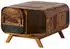 Massivmoebel24 Mailand Couchtisch Sheesham 70x70x50cm dunkelbraun lackiert (09-200-875-1133)