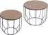 MCW MCW-P58 Couchtisch 2er-Set Industrial, Metall/Holz Eiche (100556)