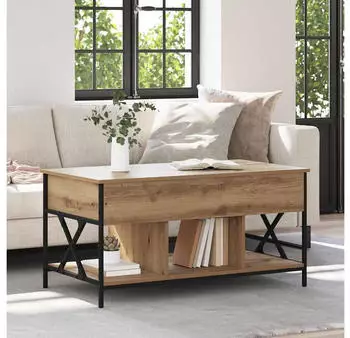 vidaXL Couchtisch Artisan-Eiche 100x55x48,5cm Holzwerkstoff
