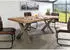 Massivmoebel24 Freeform 5 Baumkantentisch Sheesham 200x100x77cm, X-Beine silber matt (09-110-834-5914)